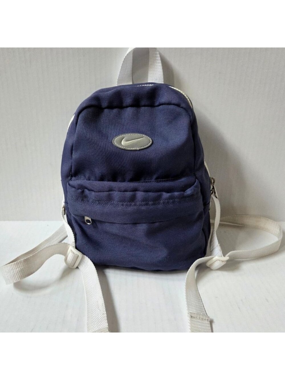 Vintage Nike Backpack Blue White Mini 12" Bag Center Swoosh 90s
